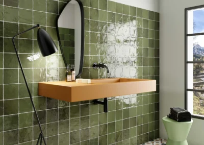 riviera cuadrado botanical green 132 x 132 mm wall tiles