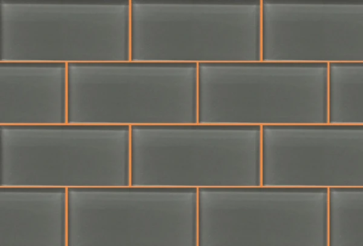 Colourful Grout with subway tiles