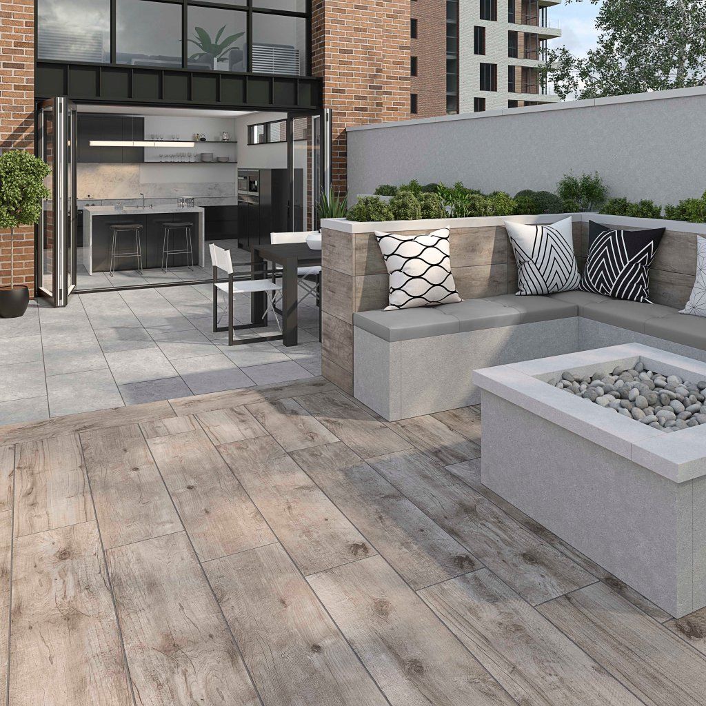 Porcelain Slip Resistant Outdoor Wood Look Tiles