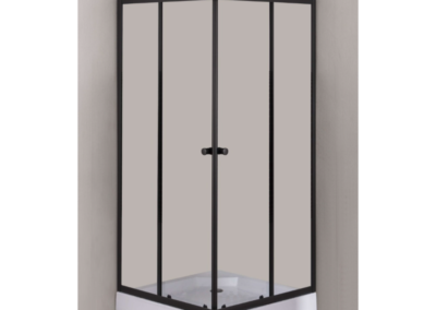 SSD90006/BL black corner entry shower screen 875 x 875 x 1850 mm