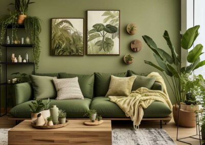 The Power of Colour in Interior Design: The Psychology of Colour: Warm Colours: Green
