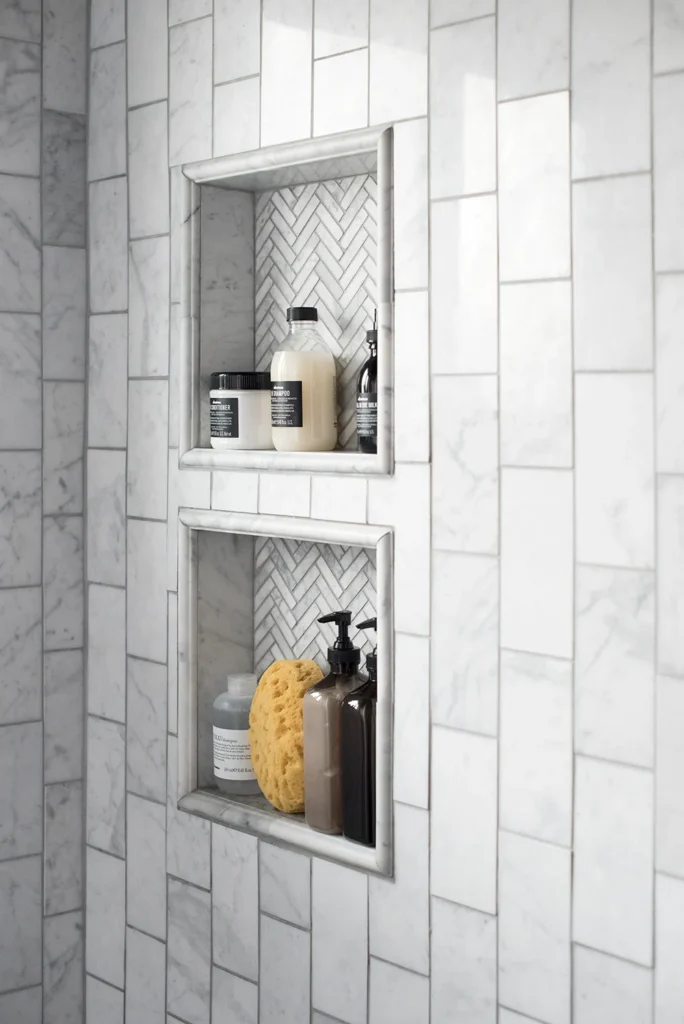 the best bathroom upgrades to increase your home’s value | bathroom storage | bathroom niche