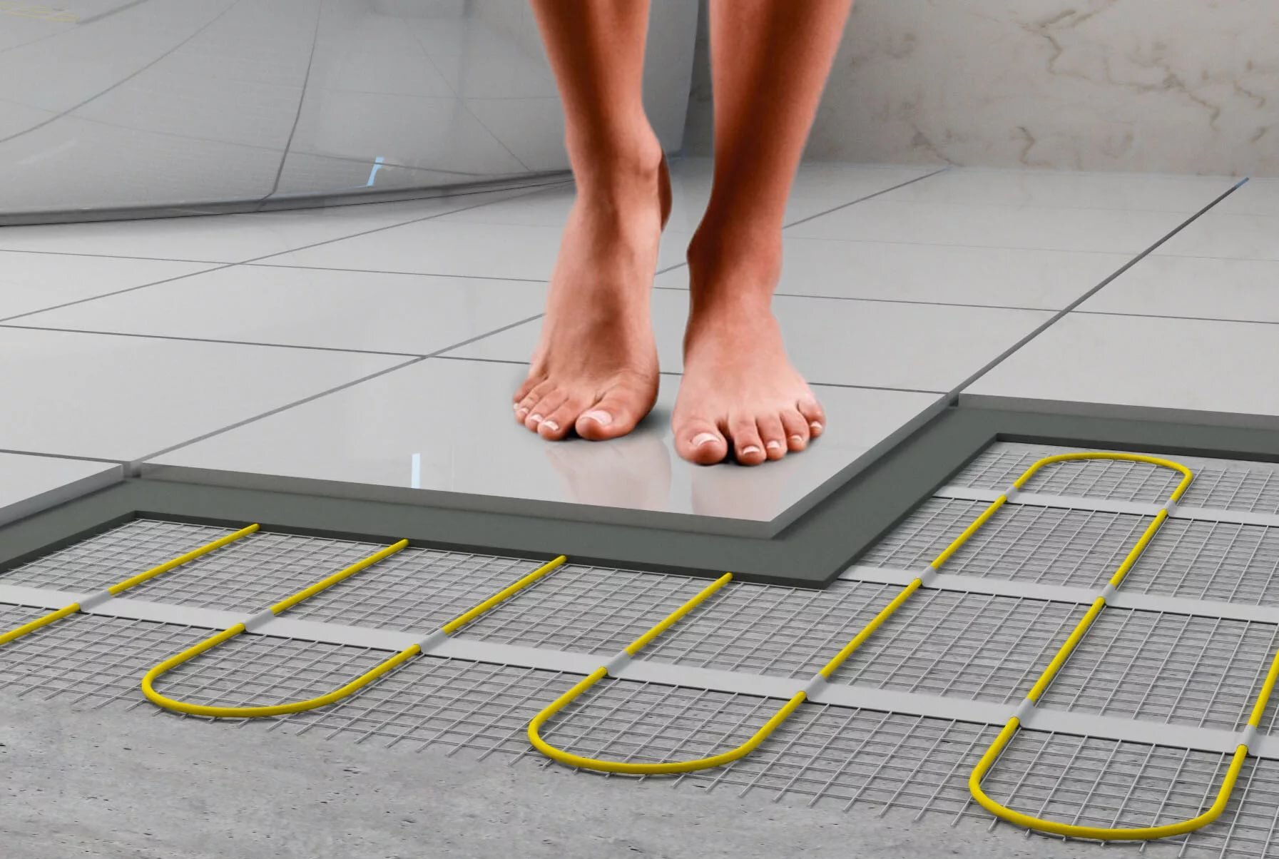 the best bathroom upgrades to increase your home’s value | Underfloor heating in bathroom