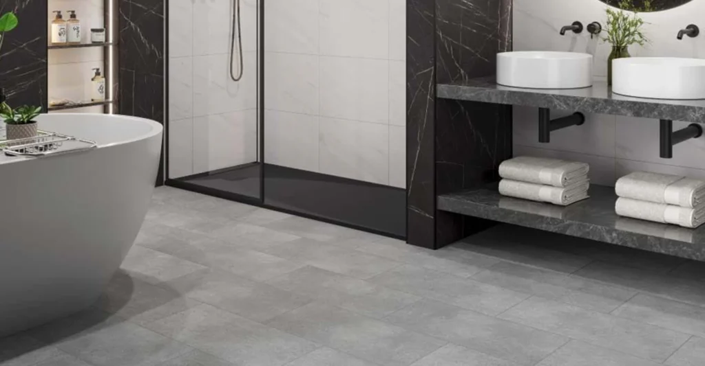 budget vs luxury: how to create a designer bathroom for less | luxury bathroom vinyl flooring
