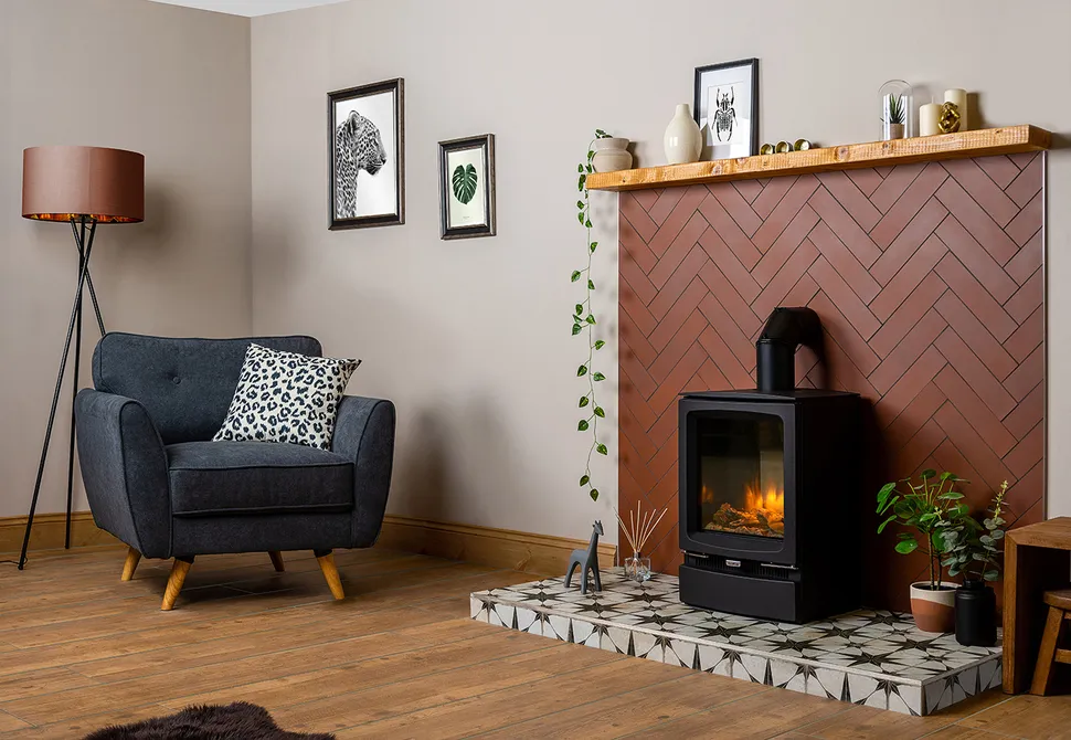 how to incorporate statement tiles in your space without overdoing it | fireplace tiles , colourful tiles , bold tiles