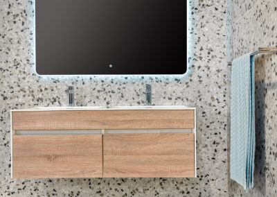 R1200-CUPCARTOAK 1200 slimline cabinet & basin 1200 x 476 x 583 mm