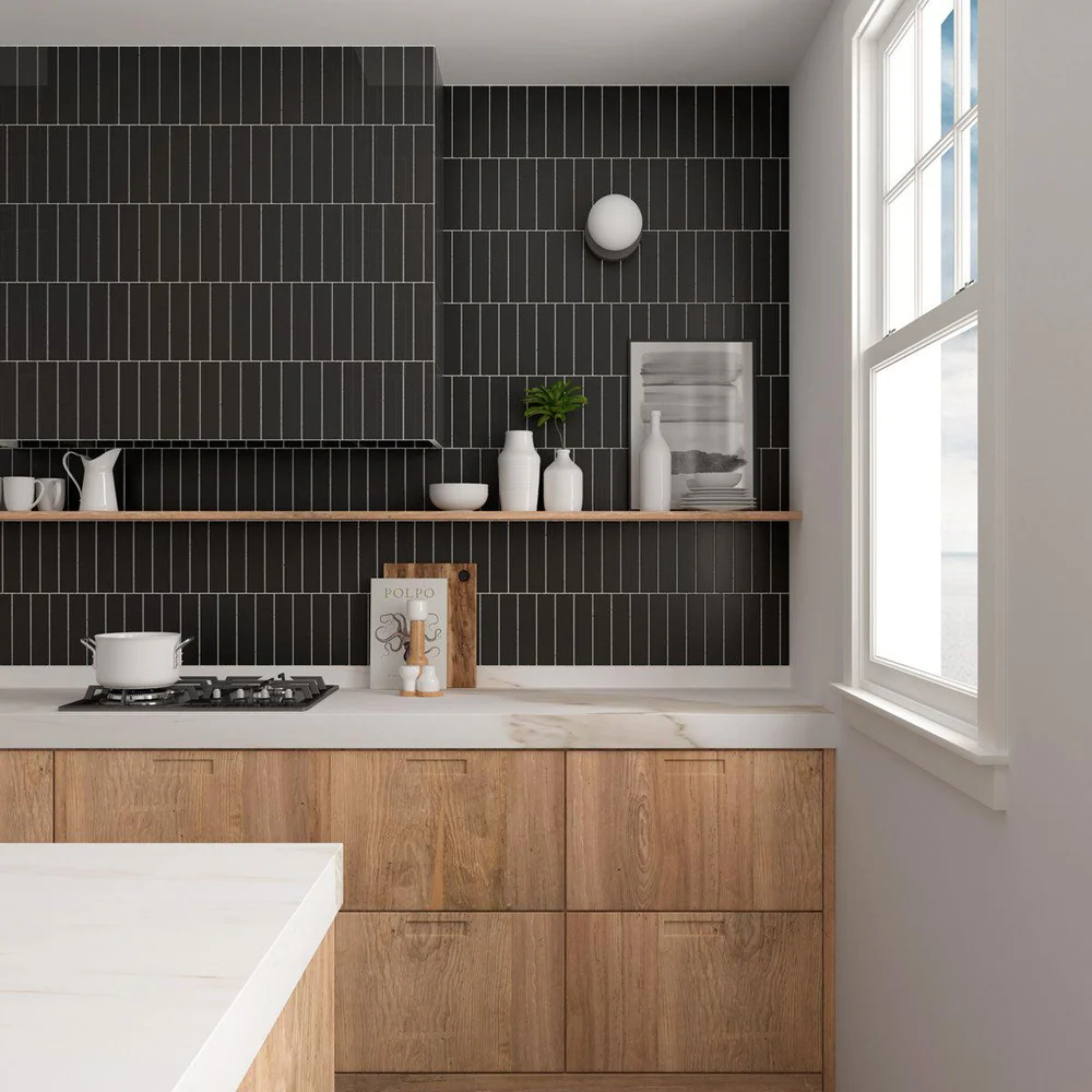 how to match your kitchen countertops with the right tiles | matt tiles backsplash splashback tiles