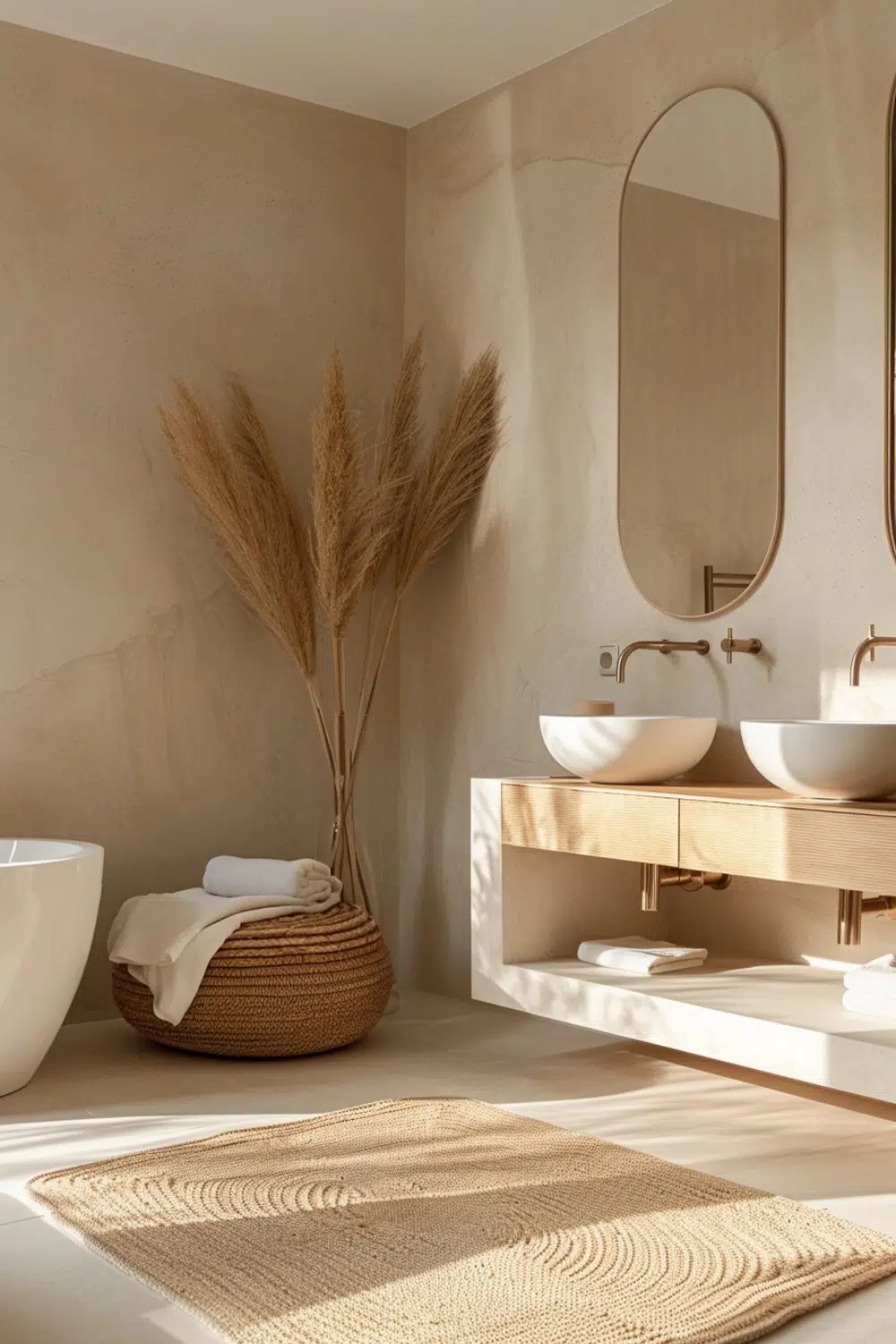 budget vs luxury: how to create a designer bathroom for less | luxury bathroom colour pallete | neutral bathroom colour