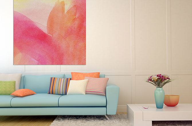 Neutral colour palette with spring colour accents