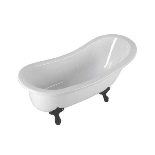 devon – slipper feet freestanding bath - black