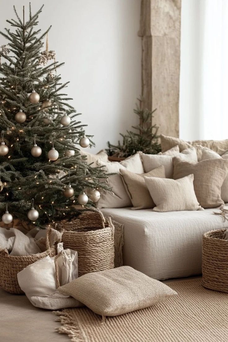 holiday home inspiration: a festive space with style | neutral colour pallet