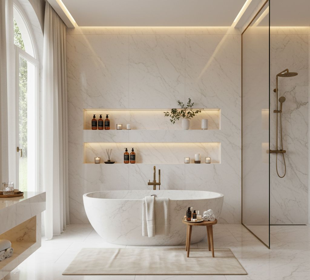 marble look bathroom tiles