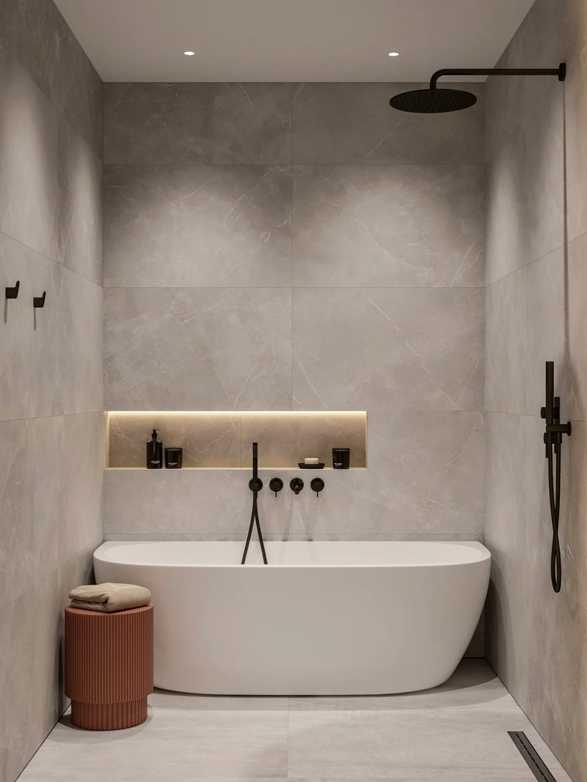 minimalistic modern bathroom design | bathroom lighting