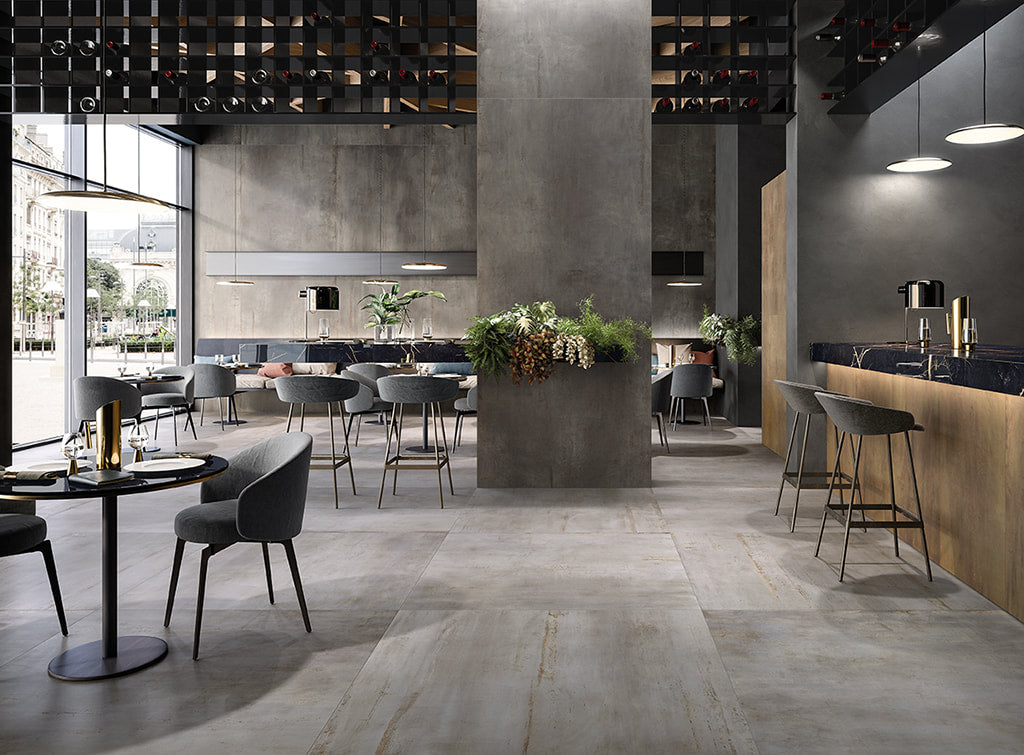 large format tiles used in a high traffic commercial project