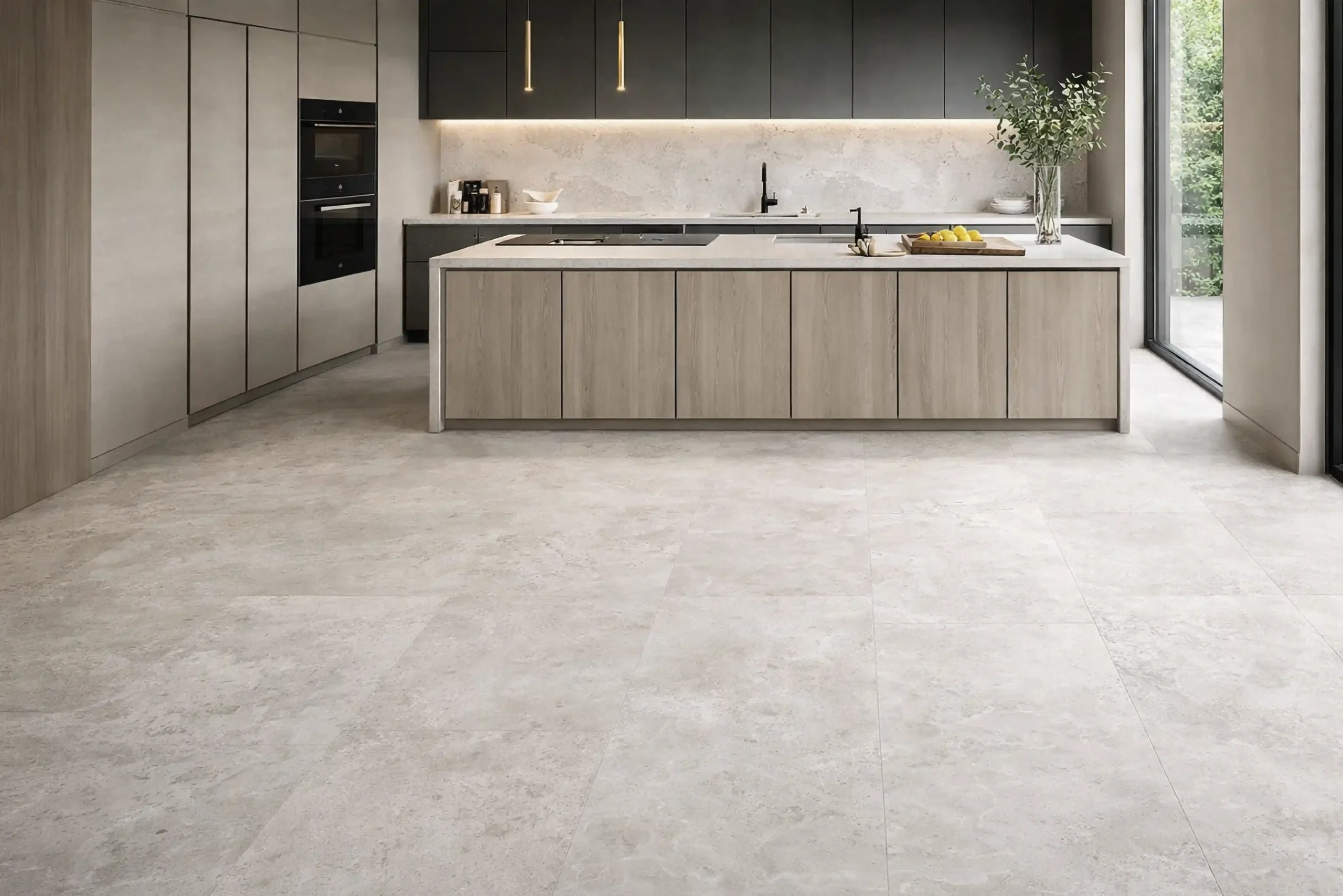 LIMESTONE GREY MATT - 800 x 1600mm lifestyle B