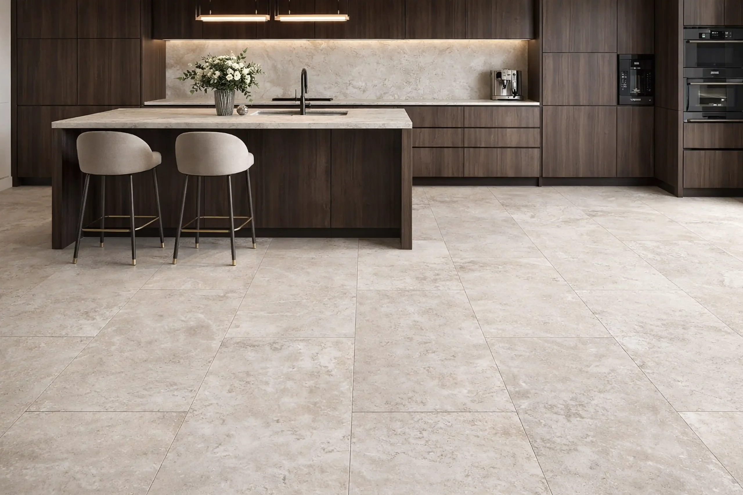 LIMESTONE GREY MATT - 800 x 1600mm lifestyle D