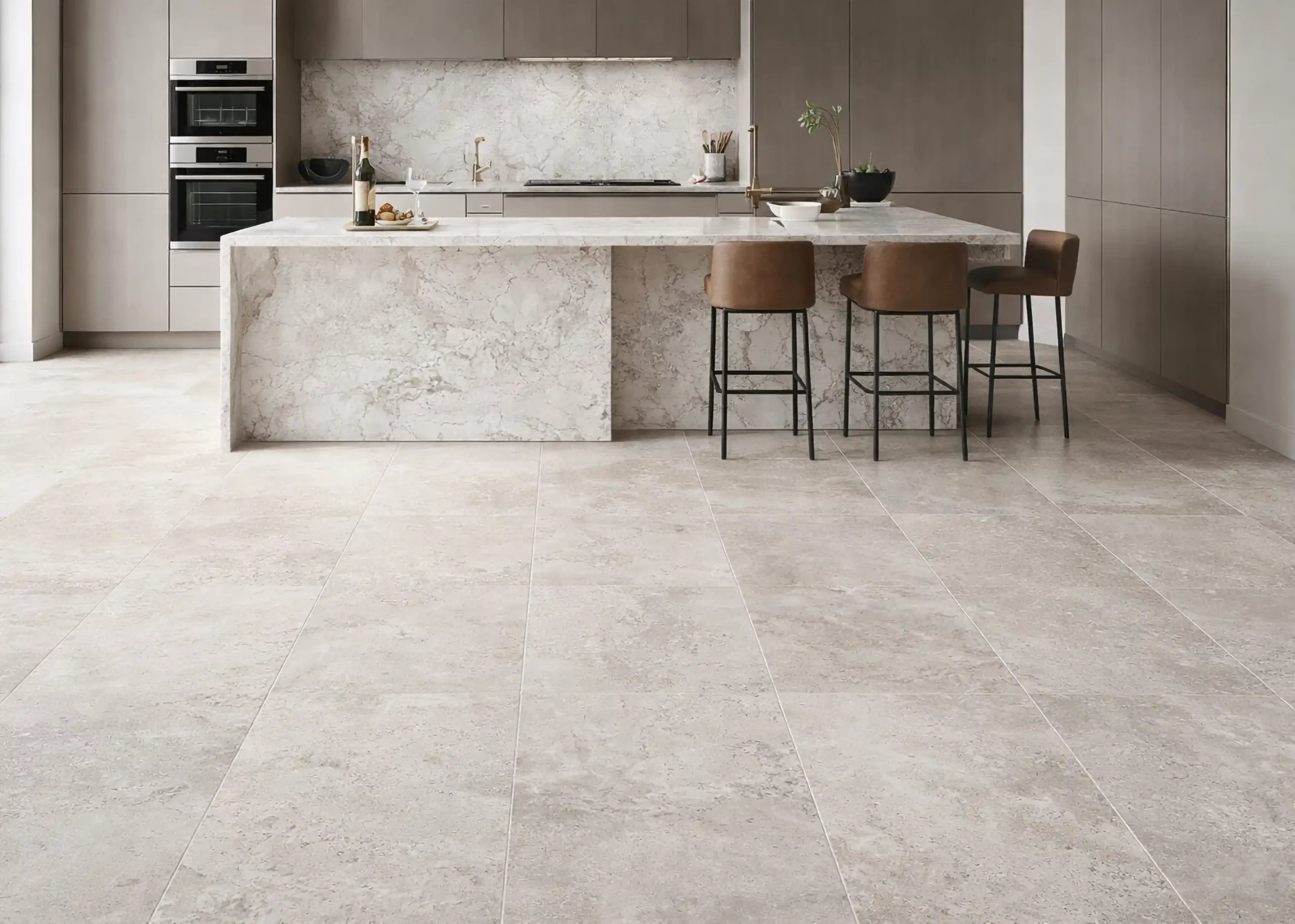 LIMESTONE GREY MATT - 800 x 1600mm lifestyle F