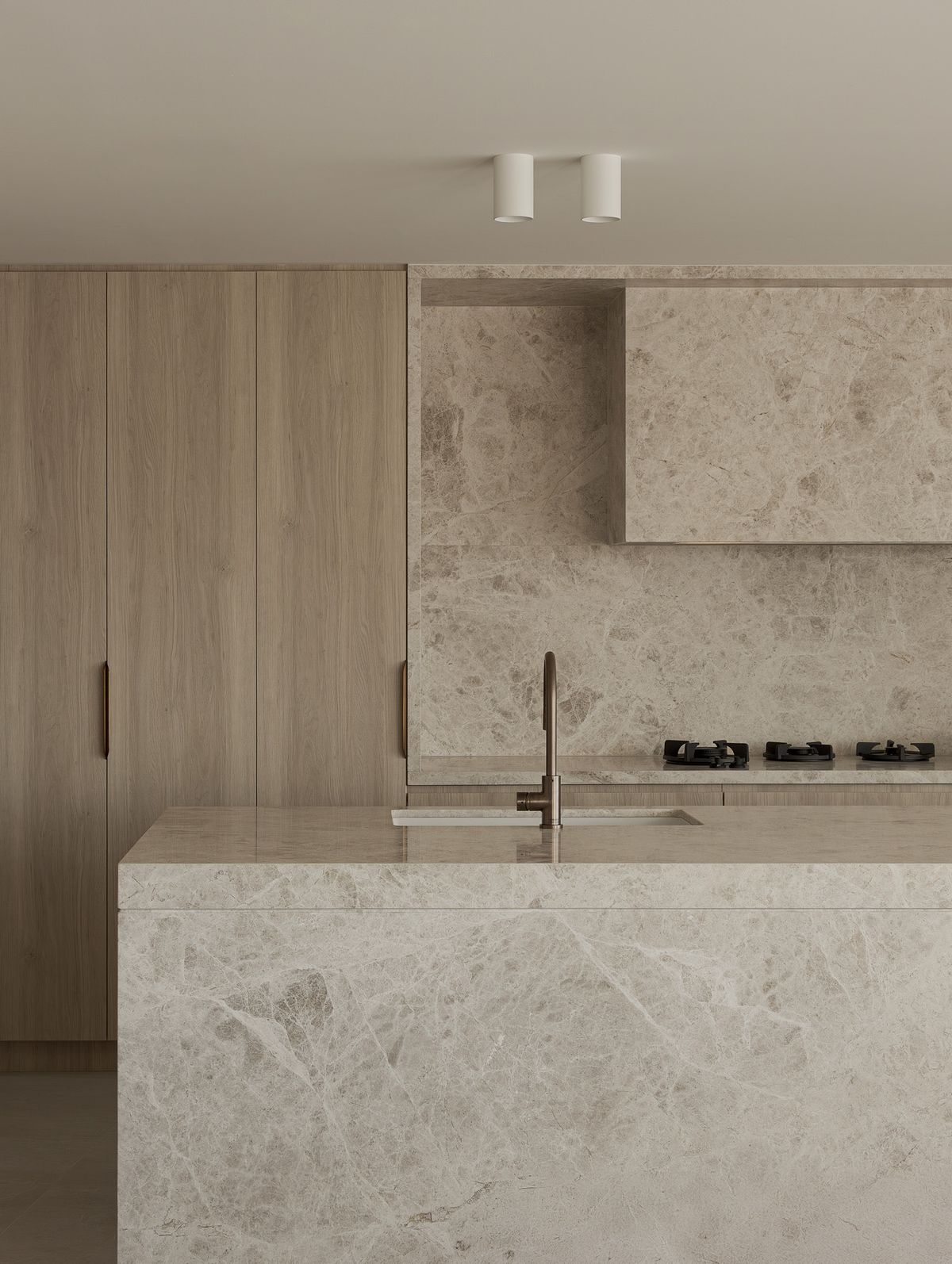 timeless kitchen colour palettes: Classic kitchen design with neutral cabinets and timeless tile finishes