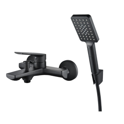 vita exposed bath mixer double black